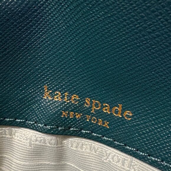 Kate Spade Double Up Patent Leather Crossbody Bag In Green & Teal Adj Strap - Picture 12 of 16